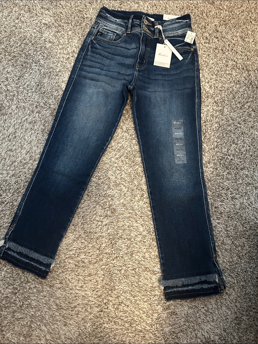 KanCan Dark Indigo Ankle Crop Jeans